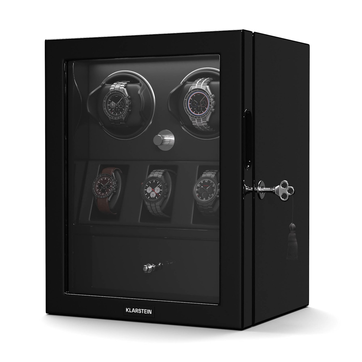 ChronoVault óratekercselő, 2+3 óra, vegán, magas fényű, 4 üzemmód, Mabuchi motor, LED, aljzat