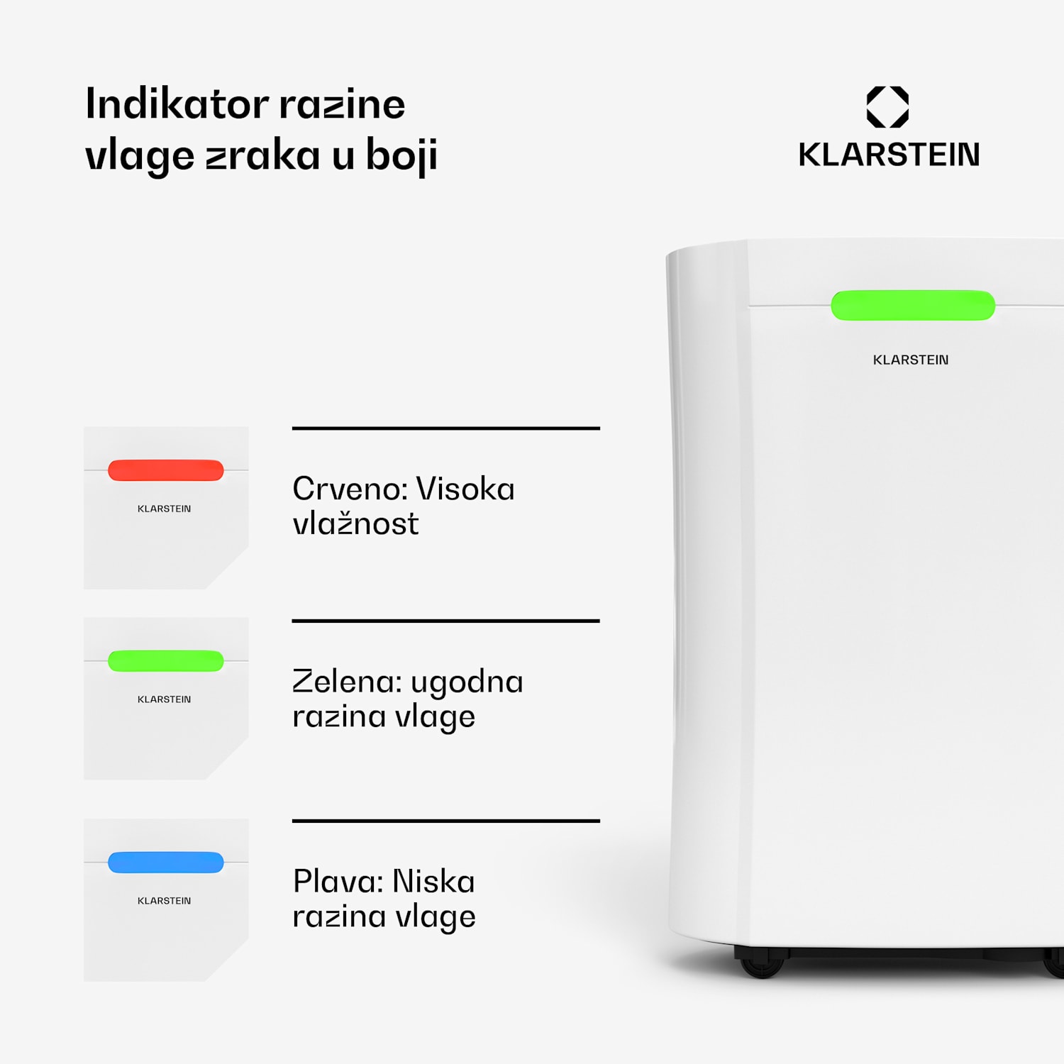 AeroDry Smart 12 odvlaživač zraka, 12 L/dan, 18 m², senzor vlage, kontrola pomoću aplikacije, 135 m³/h 