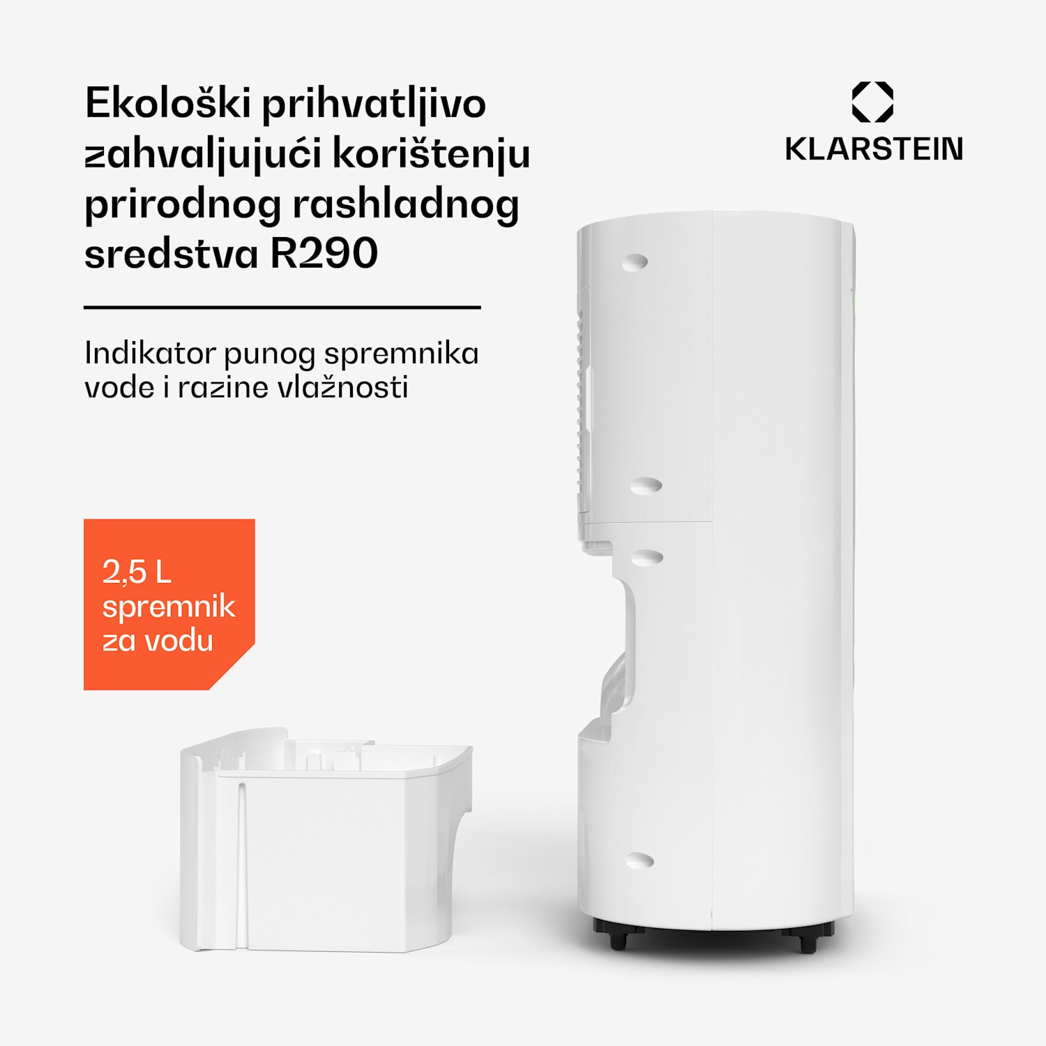 AeroDry Smart 12 odvlaživač zraka, 12 L/dan, 18 m², senzor vlage, kontrola pomoću aplikacije, 135 m³/h 