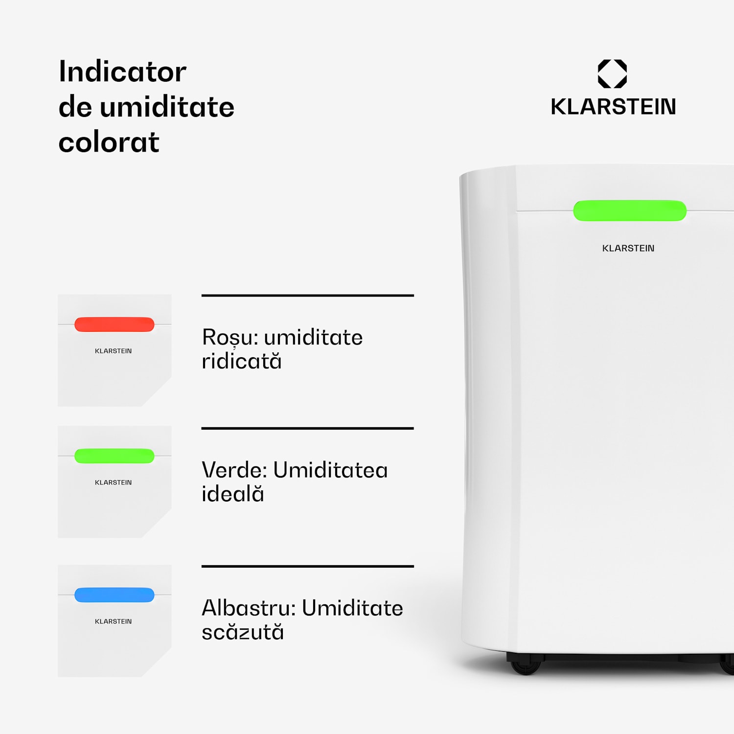 AeroDry Smart 12 dezumidificator, 12 l/zi, 18 m², senzor de umiditate, app control, 135 m³/h 
