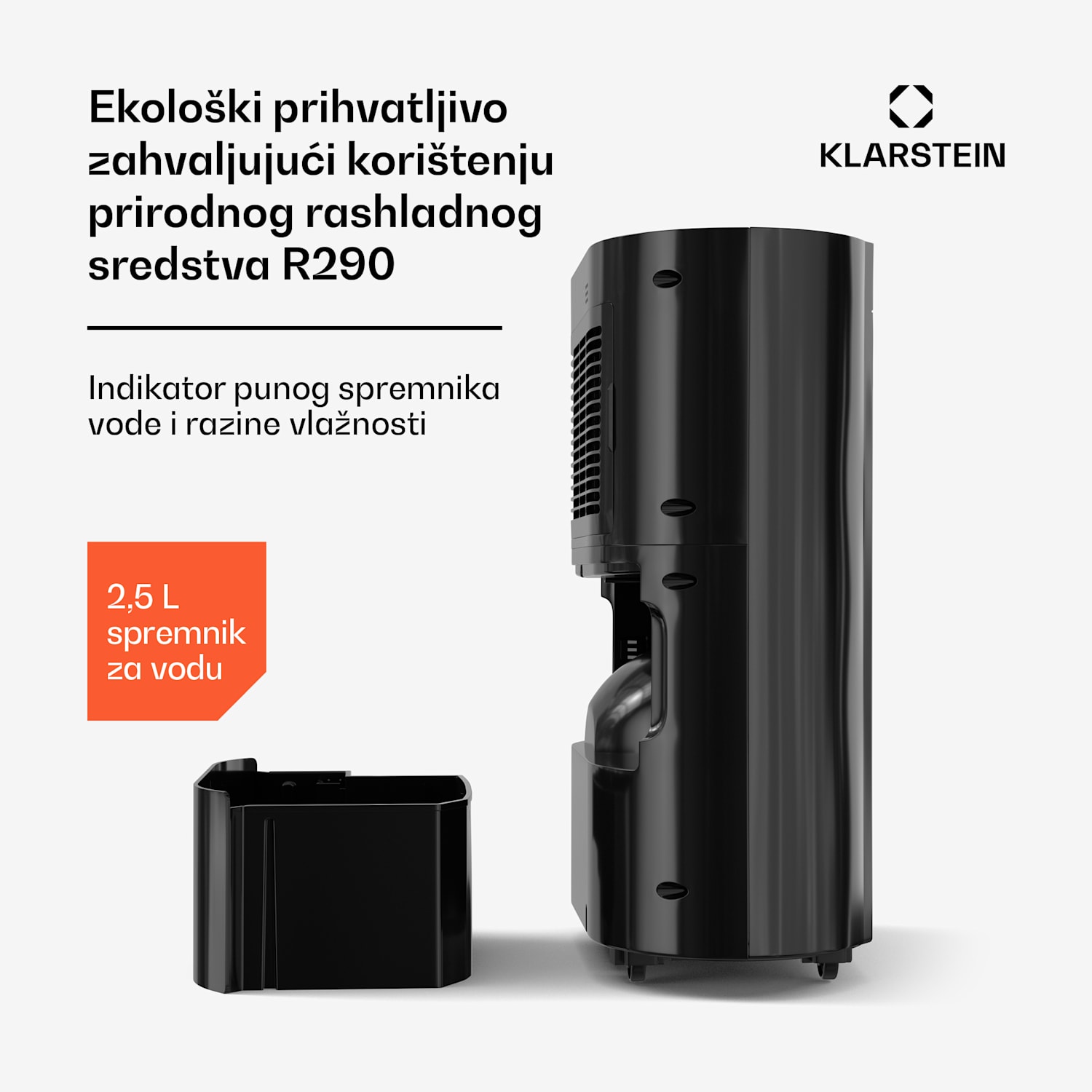 AeroDry Smart 12 odvlaživač zraka, 12 L/dan, 18 m², senzor vlage, kontrola pomoću aplikacije, 135 m³/h 