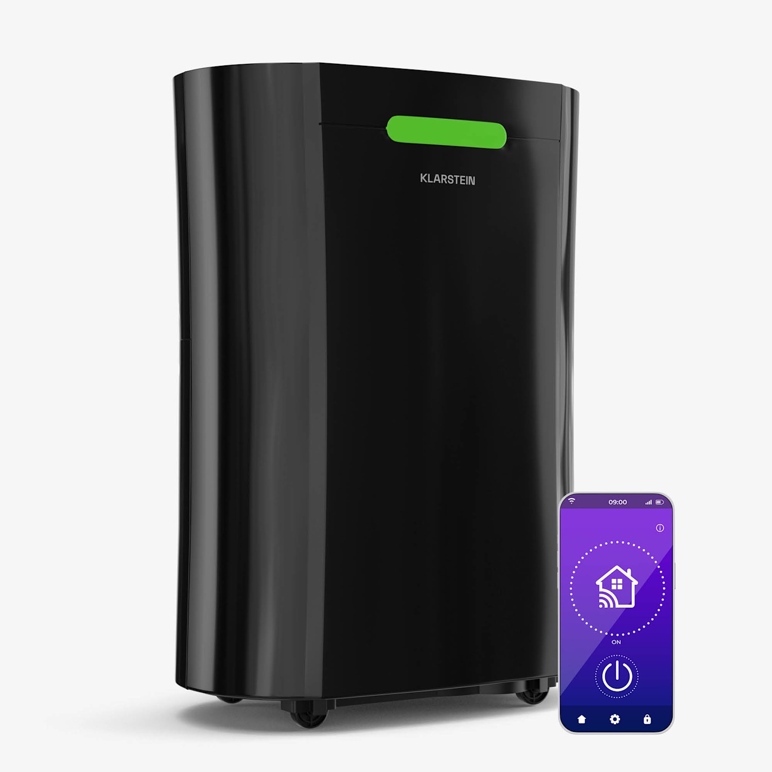 AeroDry Smart 12 odvlhčovač vzduchu, 12 l/deň, 18 m², senzor vlhkosti, ovládanie pomocou aplikácie, 135 m³/h 12L/24h | Čierna | Áno