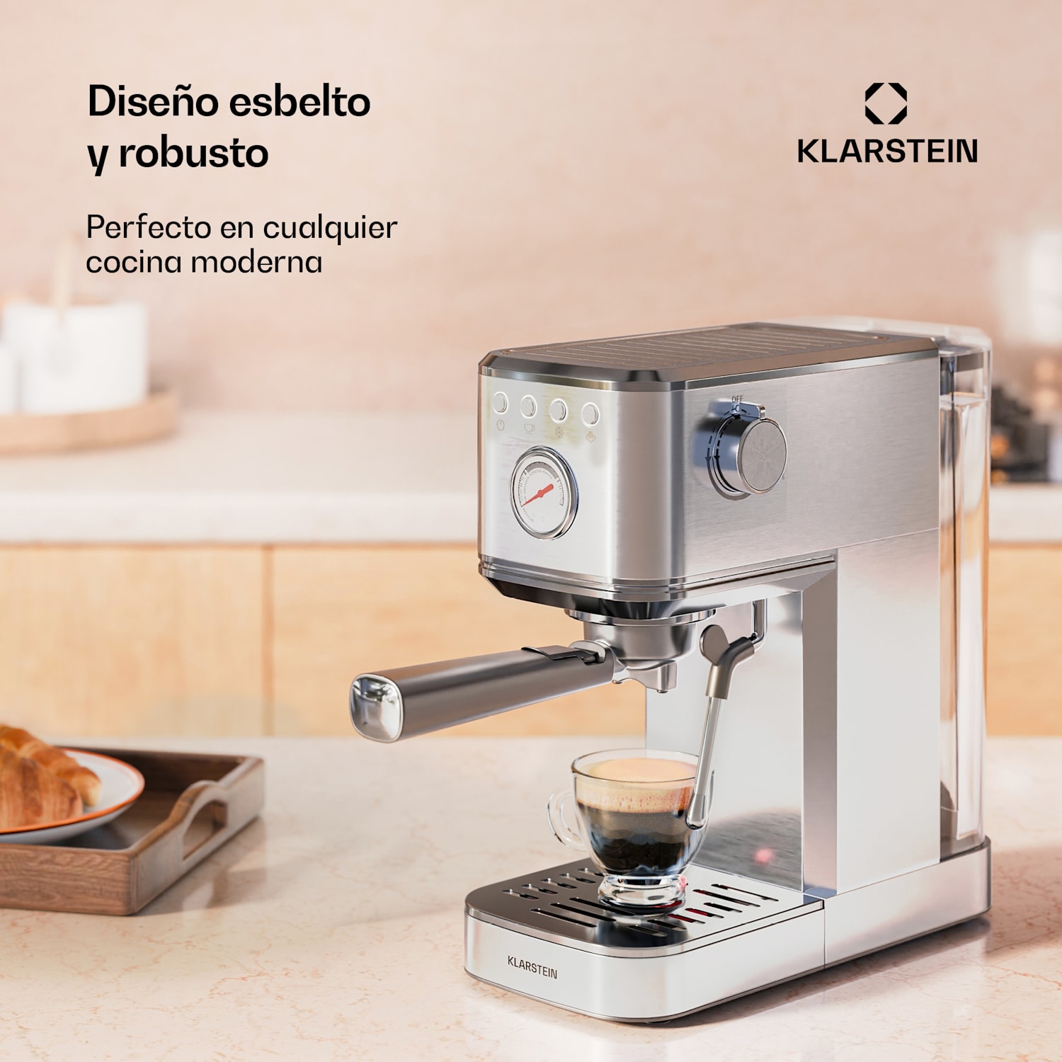 SteelPresso Slim Espressomaschine | Siebträger | inkl. Zubehör Slim | Acero Inoxidable