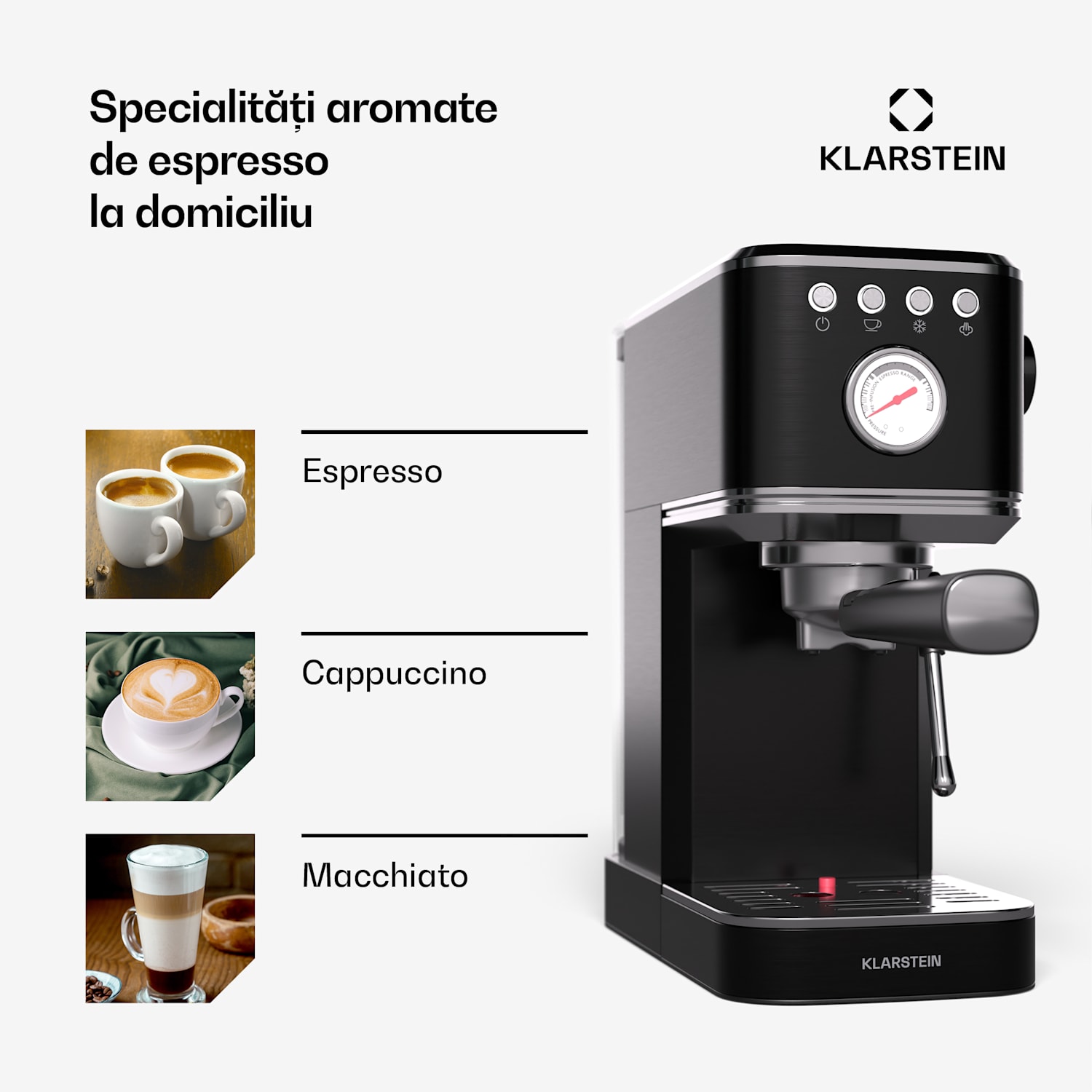 SteelPresso Slim aparat de cafea, portafiltru, inclusiv accesorii Slim | Negru