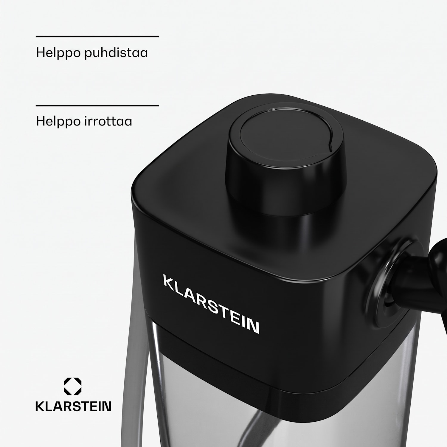 SteelPresso maitosäiliö | käytännöllinen lisävaruste | 0,55 litraa | läpinäkyvä 