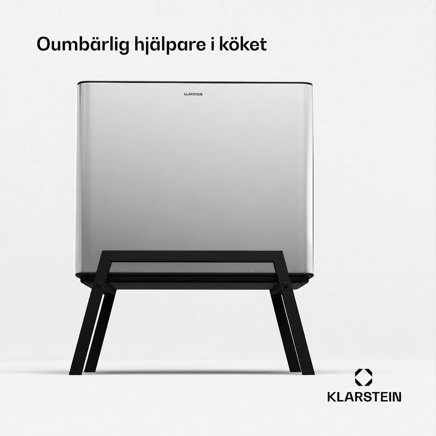 Yuma soptunna 40 L inkl. komposthink med stativ och luktfilter 40 L | Rostfritt Stål