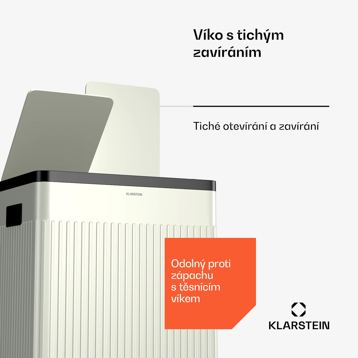 Grama 40, pedálový koš, 40 L/2x20 L, bezhlučný, PP plast, retro 40 litrů | Vintage krémová