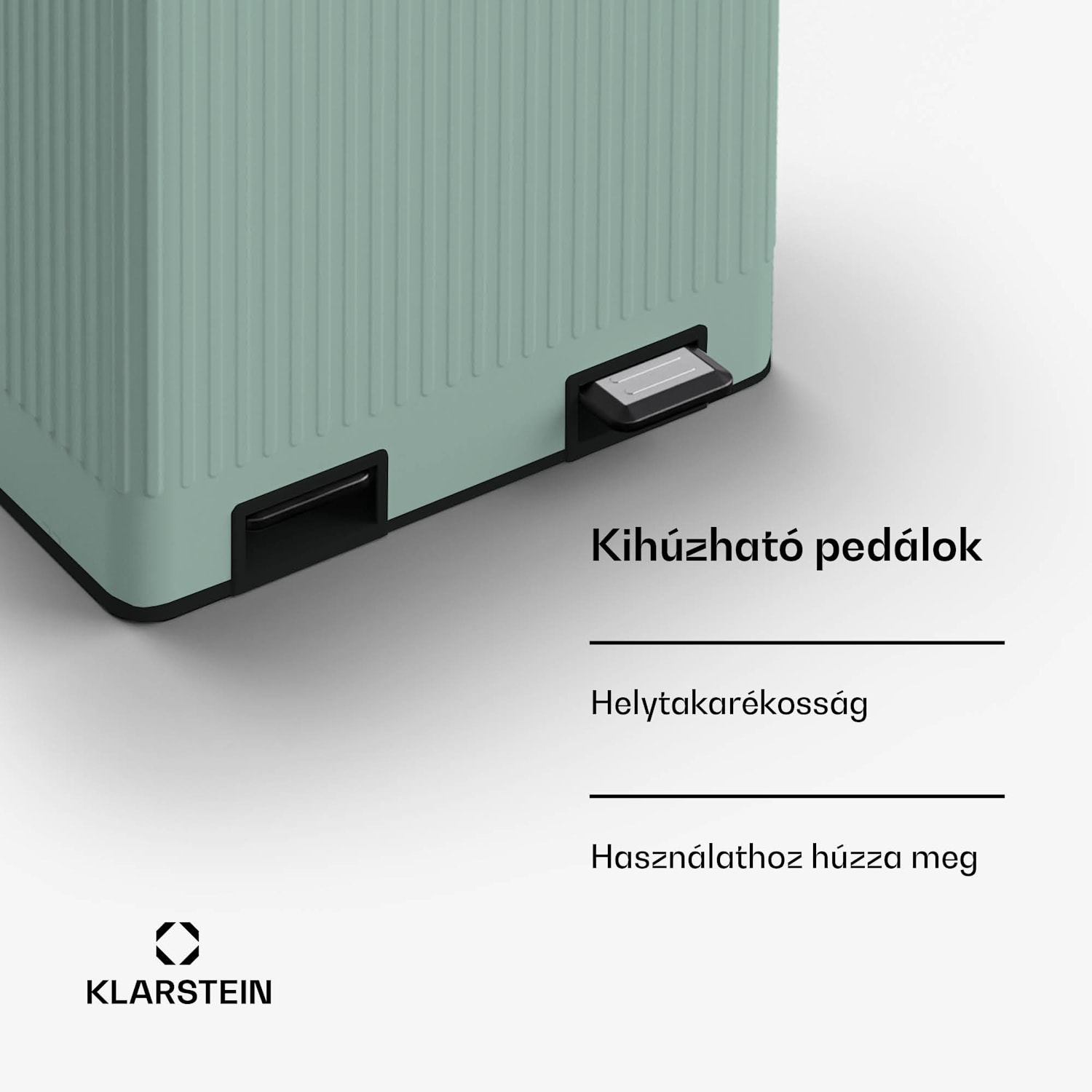 Grama 40, pedálos kuka, 40 l / 2x20 l, csendes, PP műanyag, retro 