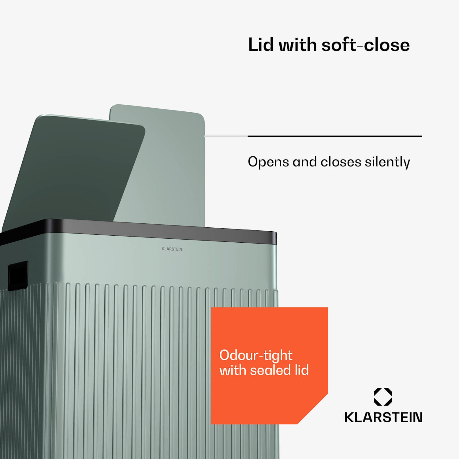 Caixote do lixo com pedal Grama 40, 40 L / 2 x 20 L silencioso PP Retro 