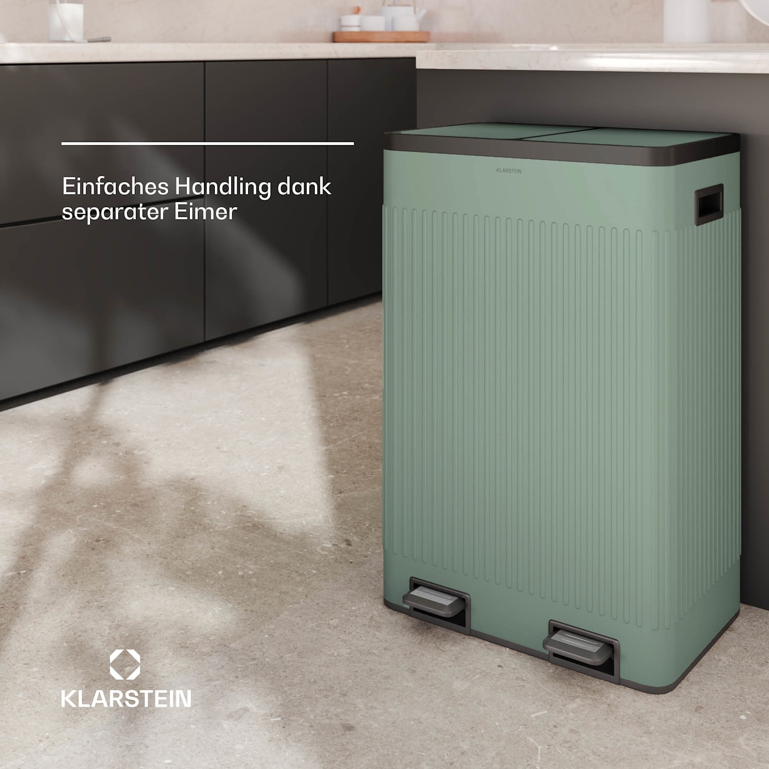 Grama 60 Treteimer 60L / 2x30L geräuschlos PP Retro 