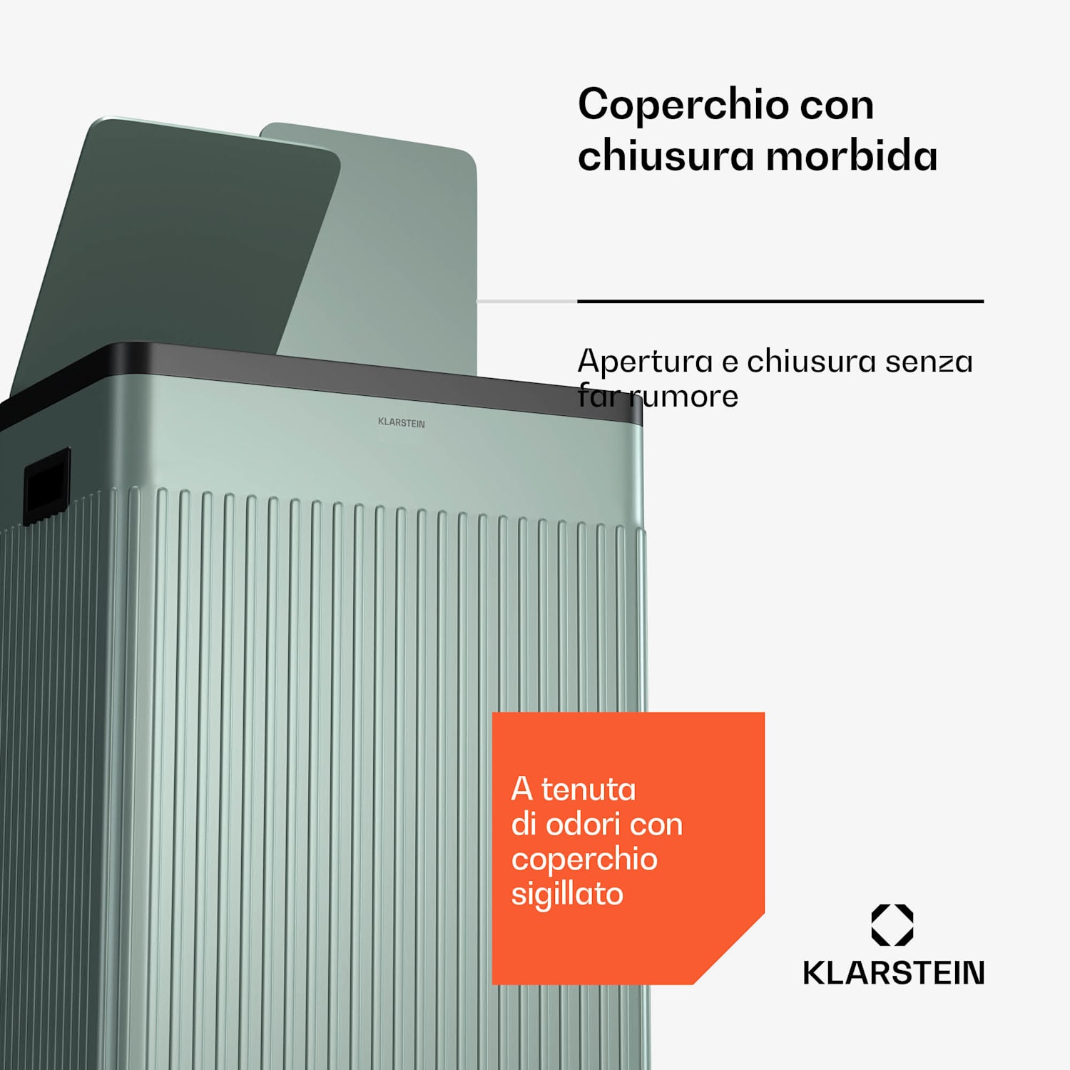 Grama 60 - Cestino a pedale, 60L/2x30L, silenzioso, PP, rétro 