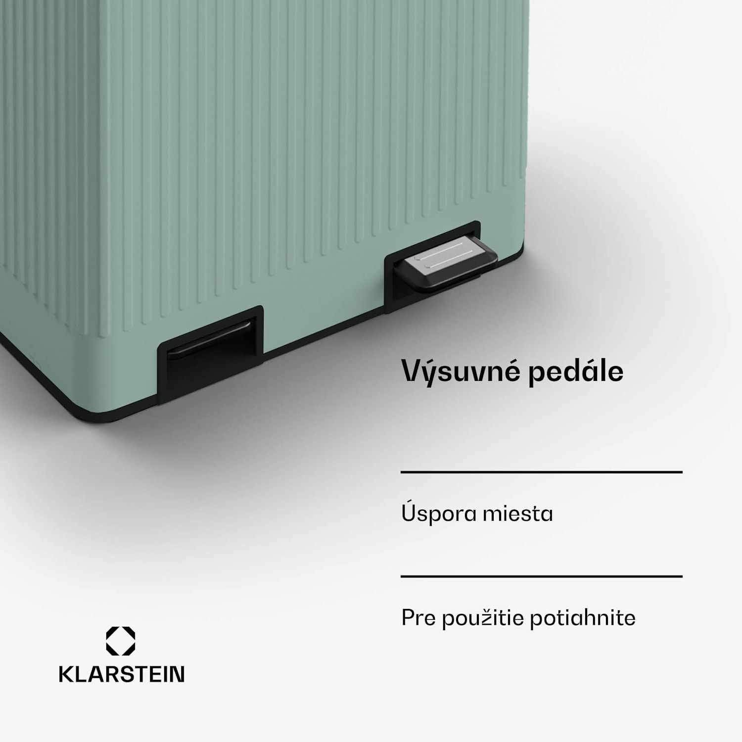 Grama 60, pedálový kôš, 60 l / 2x30 l, tichý, PP plast, retro 