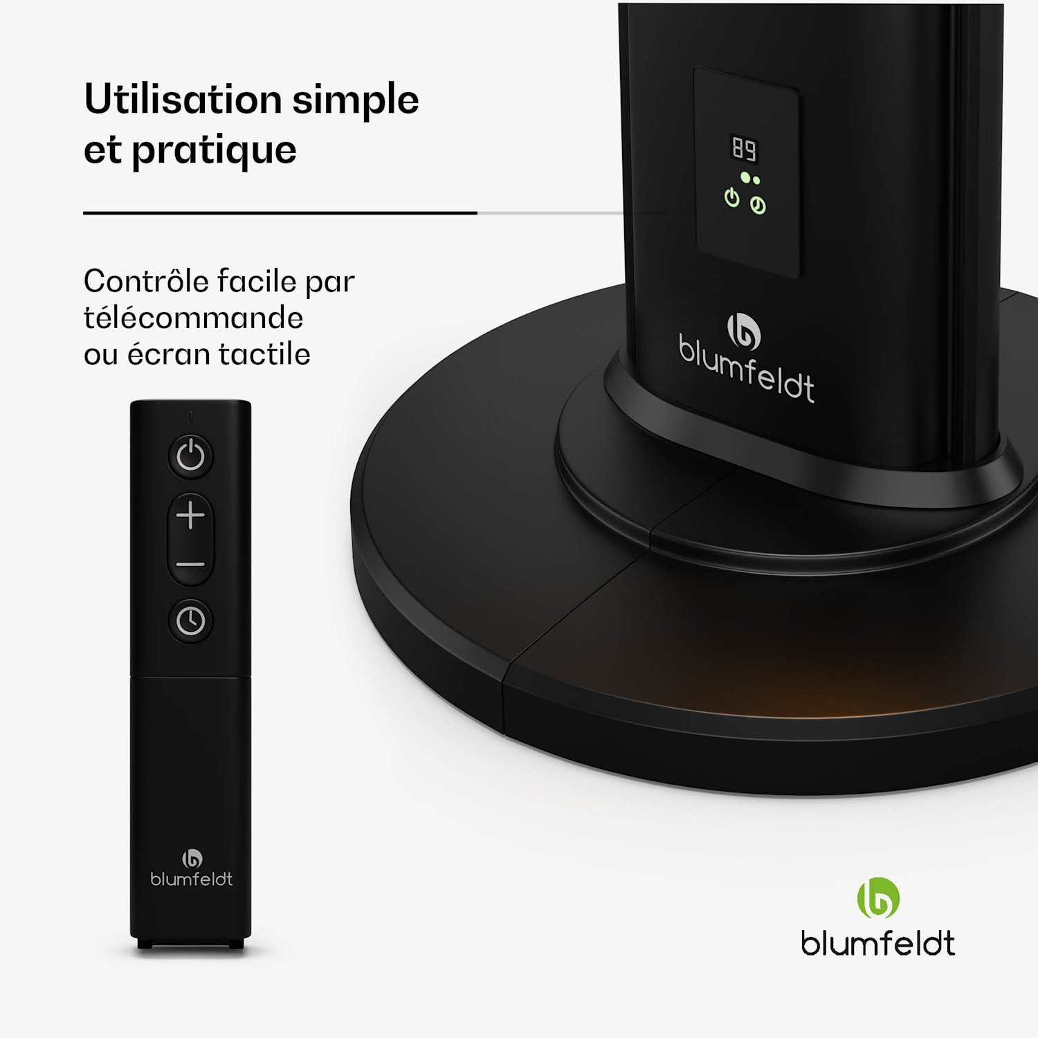 BlazeTower radiateur autonome | 3000 W | Extérieur | 3 niveaux | IP45 | Télécommande | Minuterie 3000 W