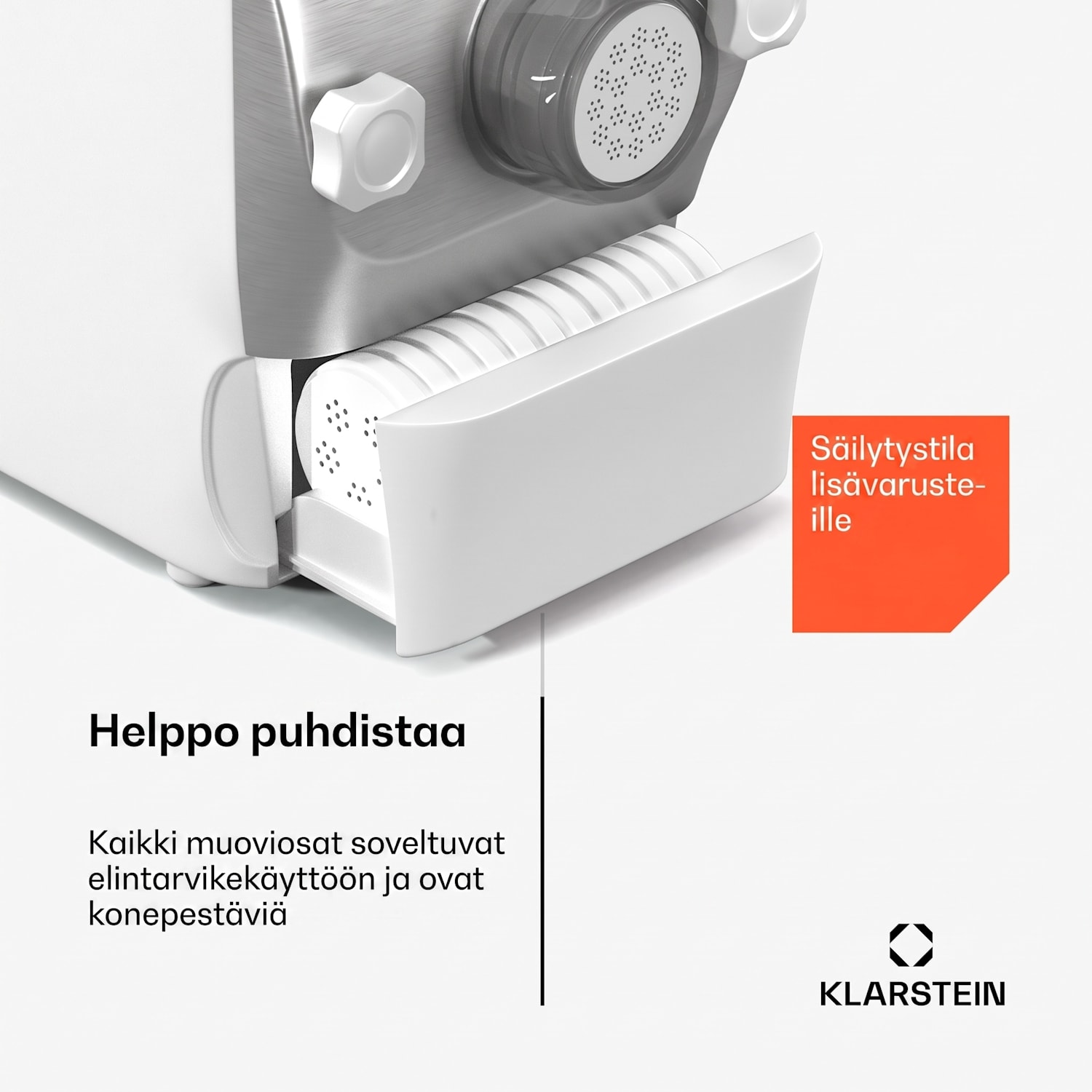 Pastamania pastakone | 7 lisäosaa | pasta + ravioli | 260 W | helppo puhdistus Valkoinen
