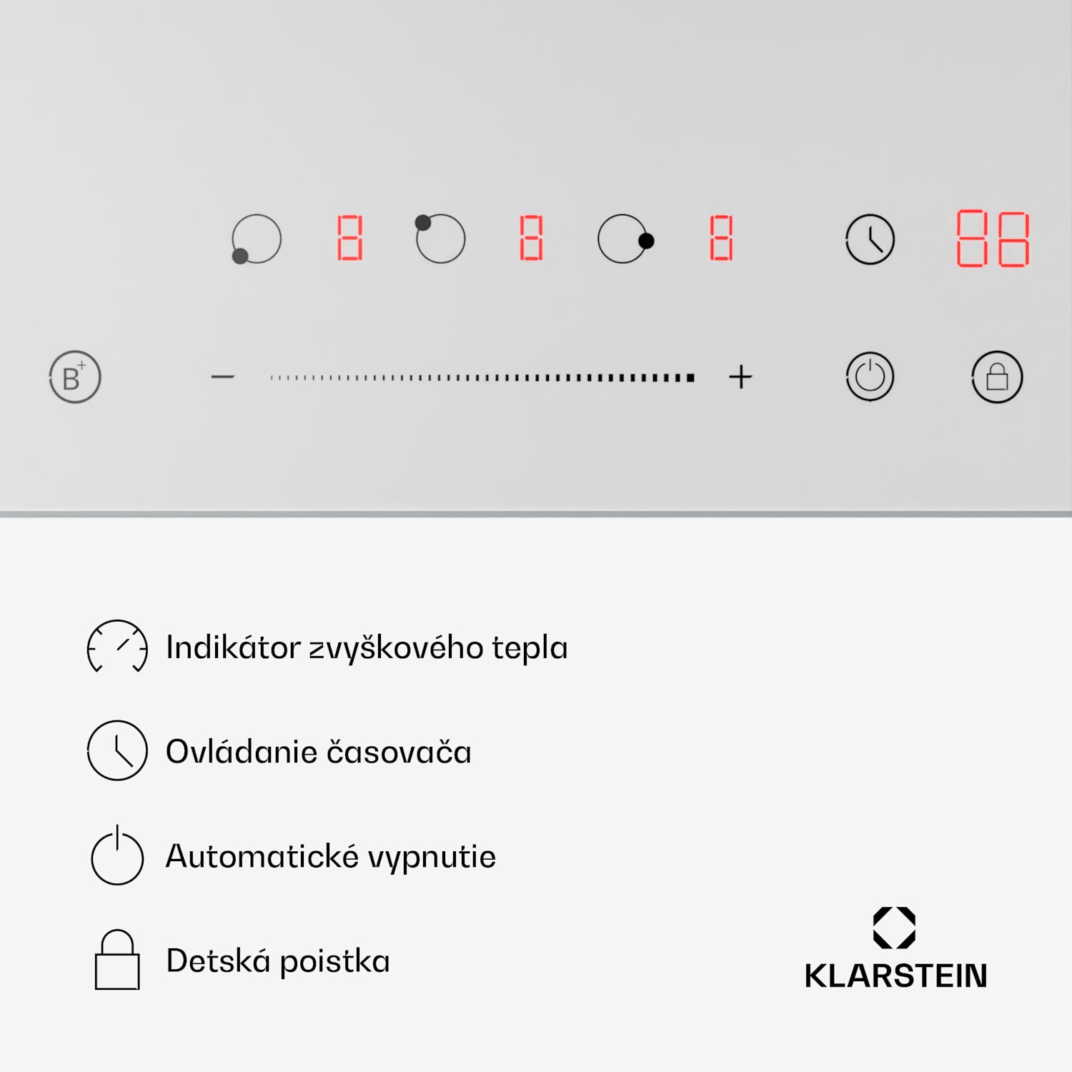 Delicatessa Indukčná varná doska, 45 cm, 6600 W, 3 varné platne, Slider-Control, Boost Victoria | 45 cm | Biela