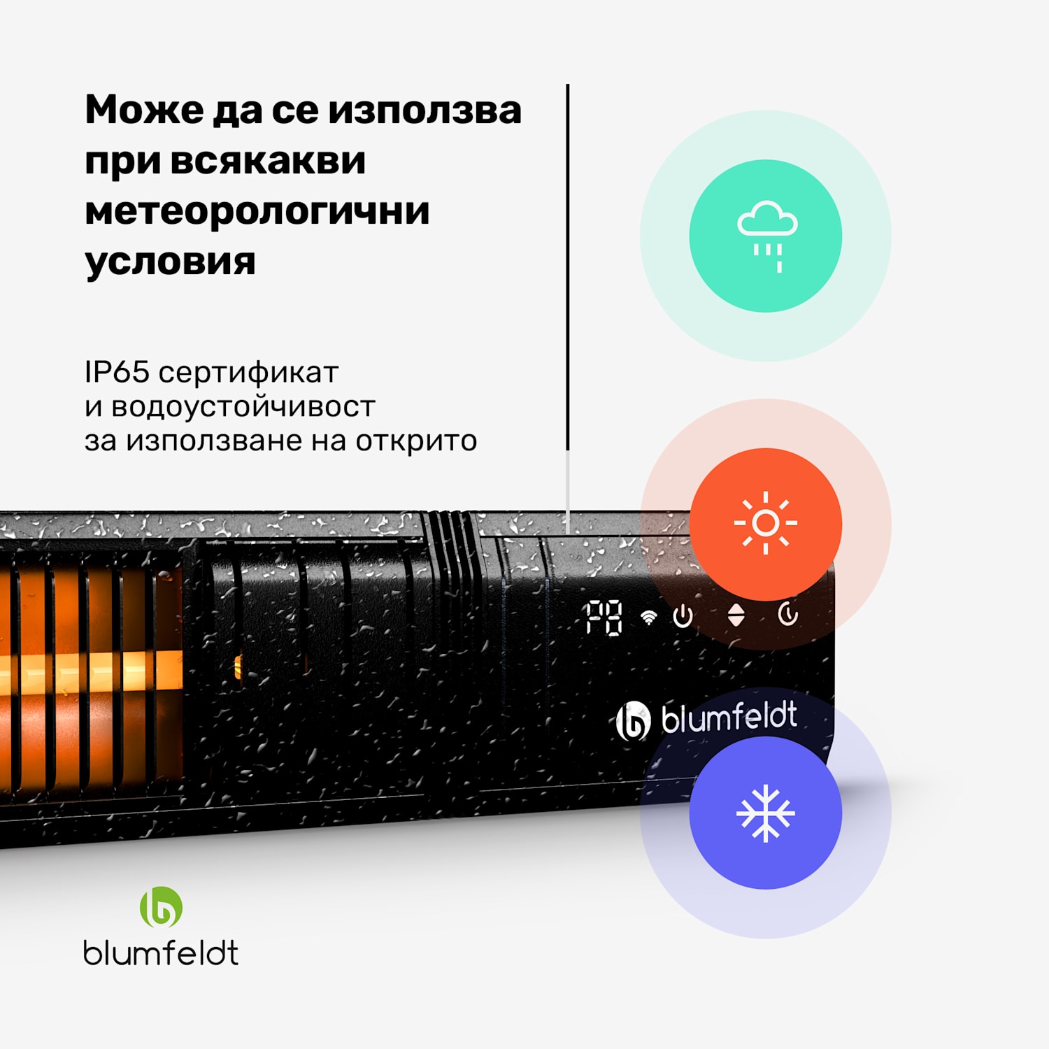 Gold Bar Slim 3000 W лъчист нагревател, 9 нива, WiFi функция, сензорно управление, дистанционно управление, IP 65 2000 W