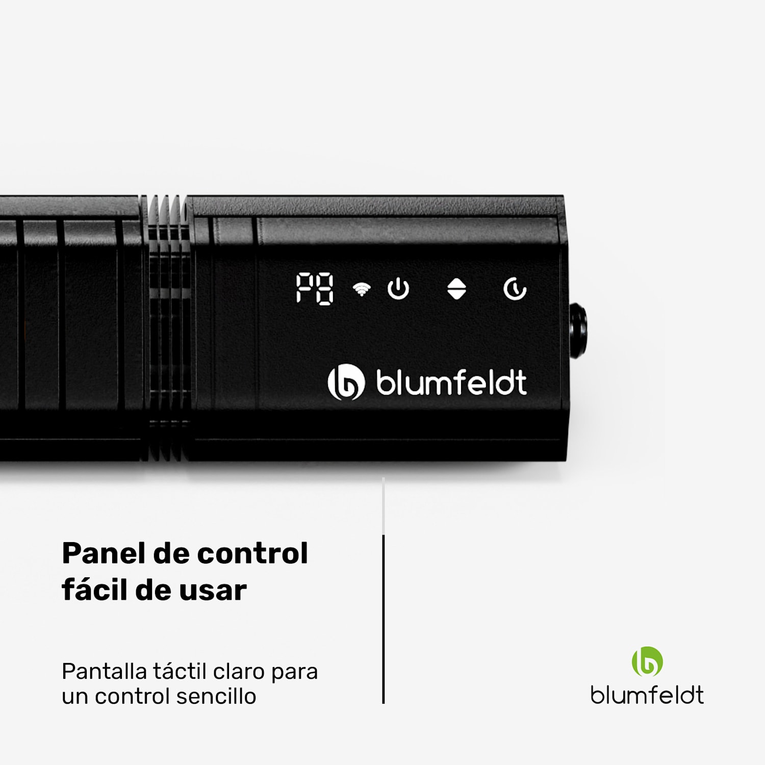 Gold Bar Slim 2000W Calefactor | 9 niveles | Función wifi | Pantalla táctil | Mando a distancia | IP65 2000 W