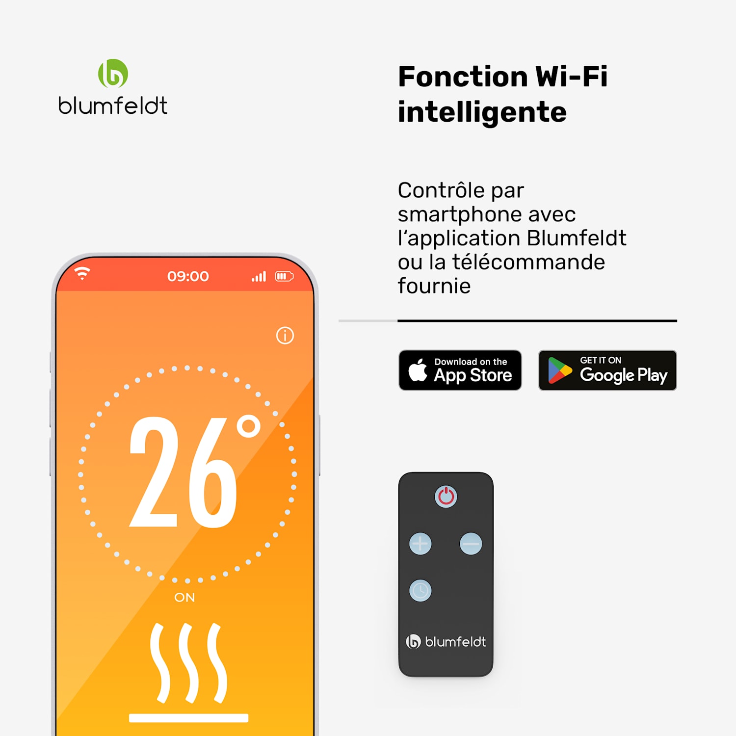 Gold Bar Slim 2000W radiateur | 9 niveaux | fonction WiFi | écran tactile | télécommande | IP 65 2000 W