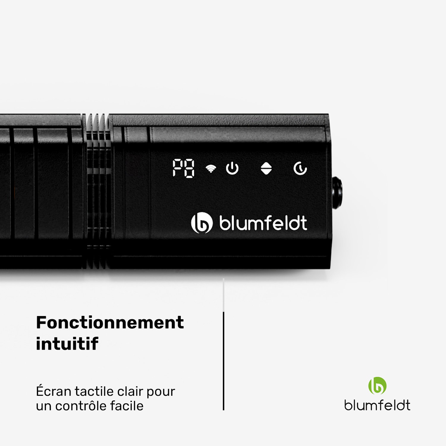 Gold Bar Slim 2000W radiateur | 9 niveaux | fonction WiFi | écran tactile | télécommande | IP 65 2000 W