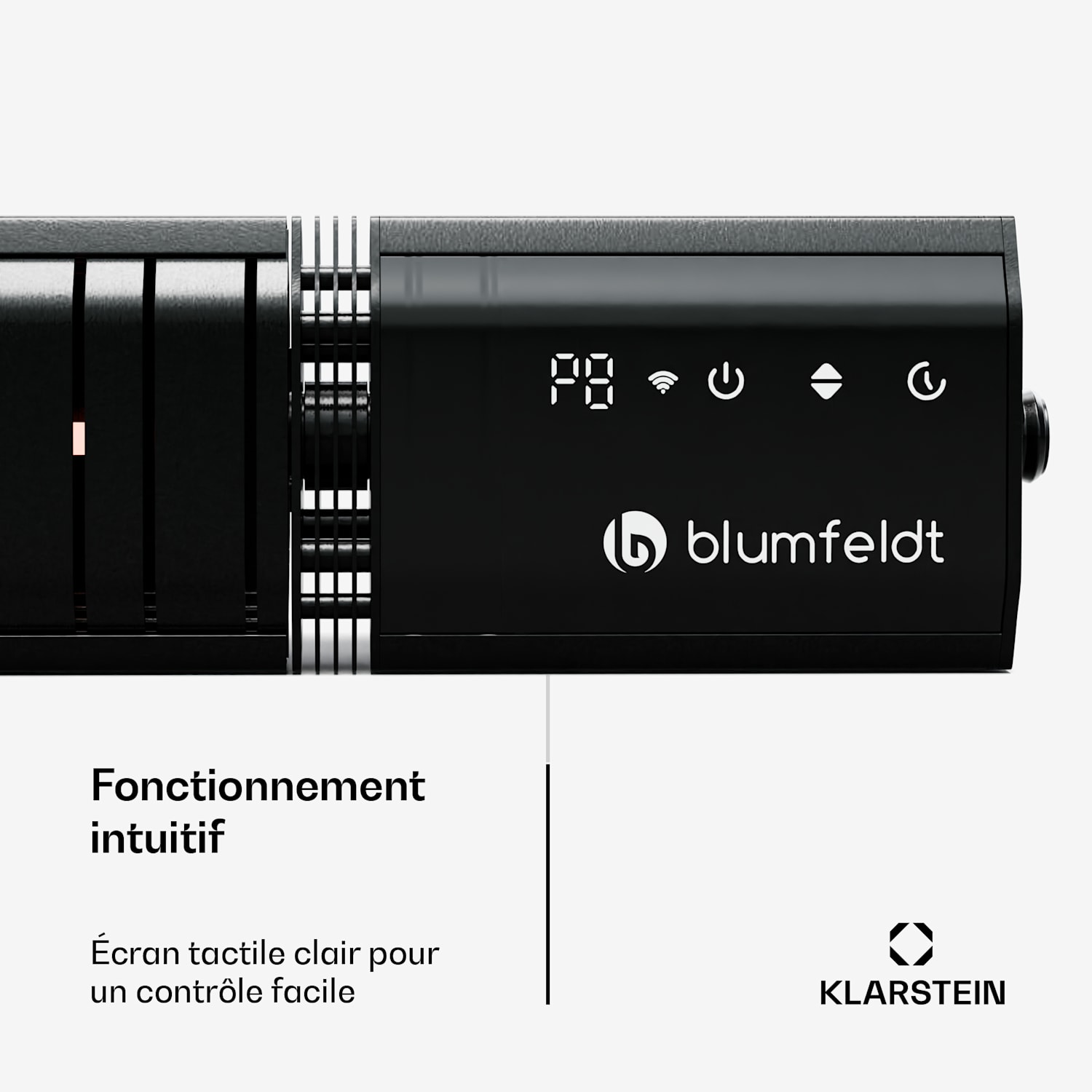 Gold Bar Slim 3000 W radiateur | 9 niveaux | fonction WiFi | écran tactile | télécommande | IP 65 