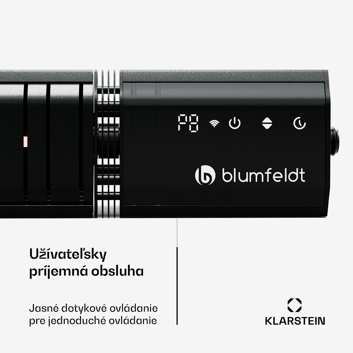 Gold Bar Slim 3000 W sálavý ohrievač, 9 úrovní, funkcia WiFi, dotykové ovládanie, diaľkový ovládač, IP 65 