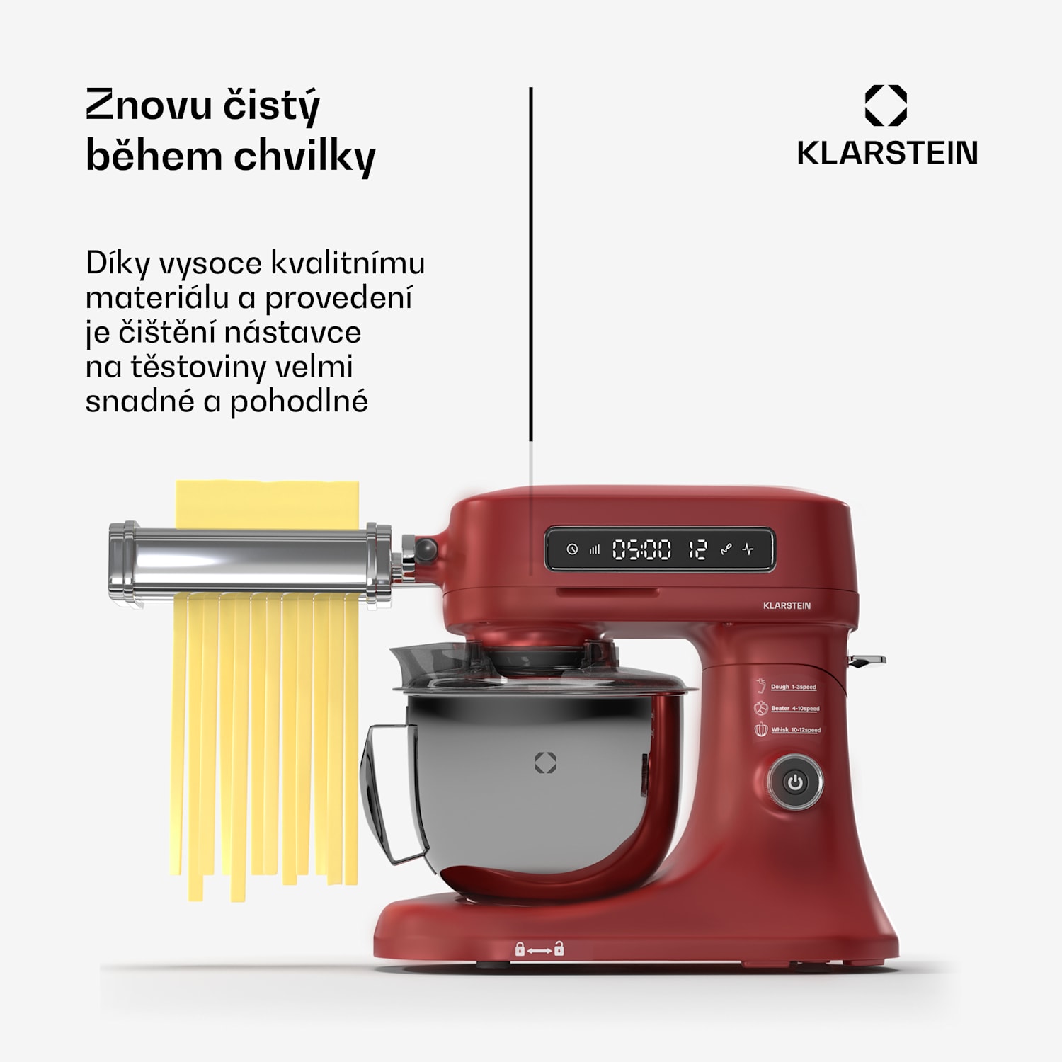 Nástavec na těstoviny Chiara, funkce 3 v 1, 8 úrovní, nerezová ocel, kompatibilní 