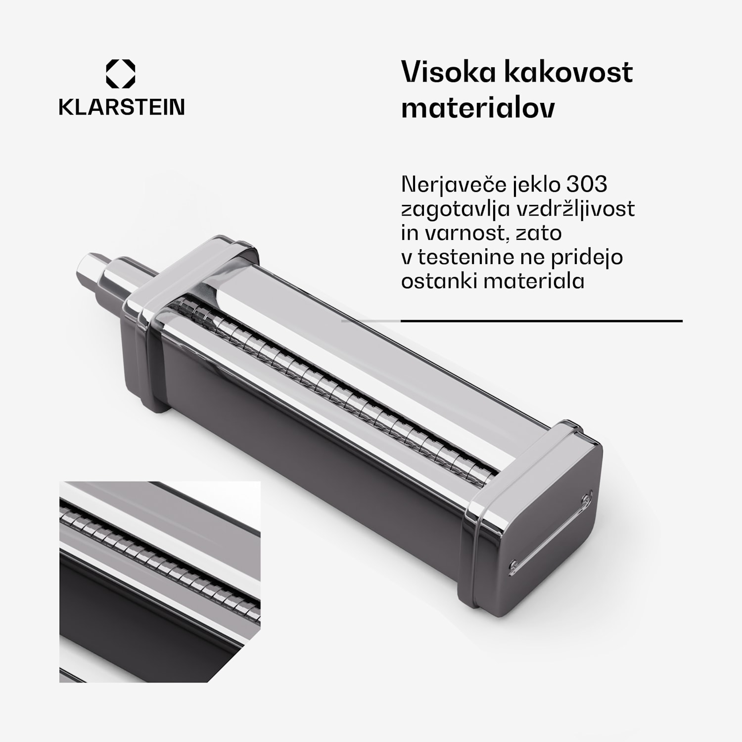 Nastavek za testenine Chiara, funkcija 3 v 1, 8 stopenj, nerjaveče jeklo, združljiv 