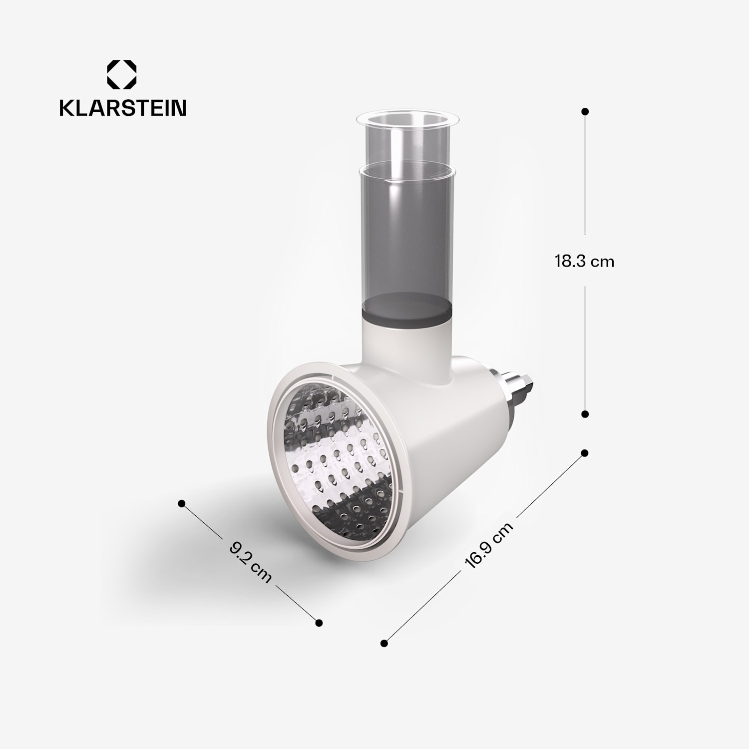Chiara Salat-Aufsatz | 3 verschiedene Klingen | Edelstahl | kompakt | leichte Reiningung 
