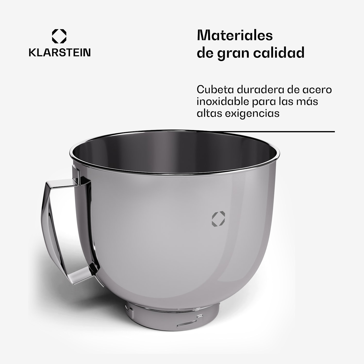 Bol de acero inoxidable Chiara | 5 L | apto para lavavajillas | asa ergonómica | compatible | inoxidable 