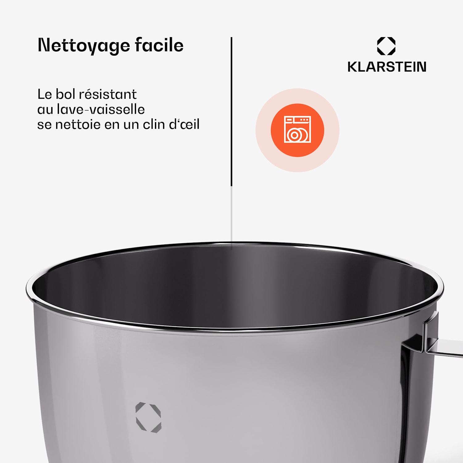 Chiara roestvrijstalen kom | 5 L | vaatwasmachinebestendig | ergonomische handgreep | compatibel | roestvrij 