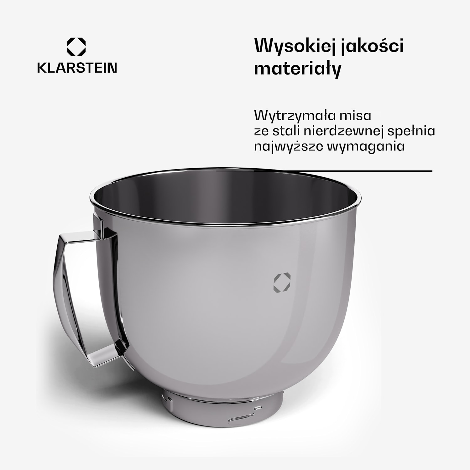 Chiara misa ze stali nierdzewnej, 5 l, można myć w zmywarce, ergonomiczny uchwyt, kompatybilna, nierdzewna 