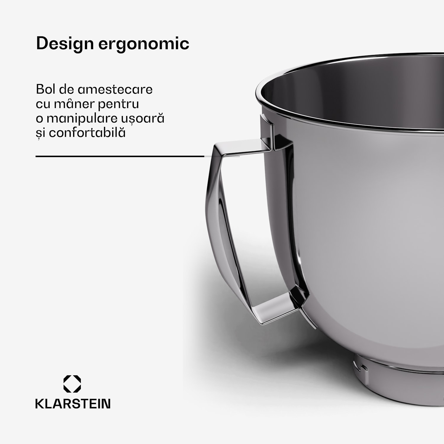 Chiara castron din oțel inoxidabil, 5 l, lavabil în mașina de spălat vase, mâner ergonomic, compatibil, inoxidabil 