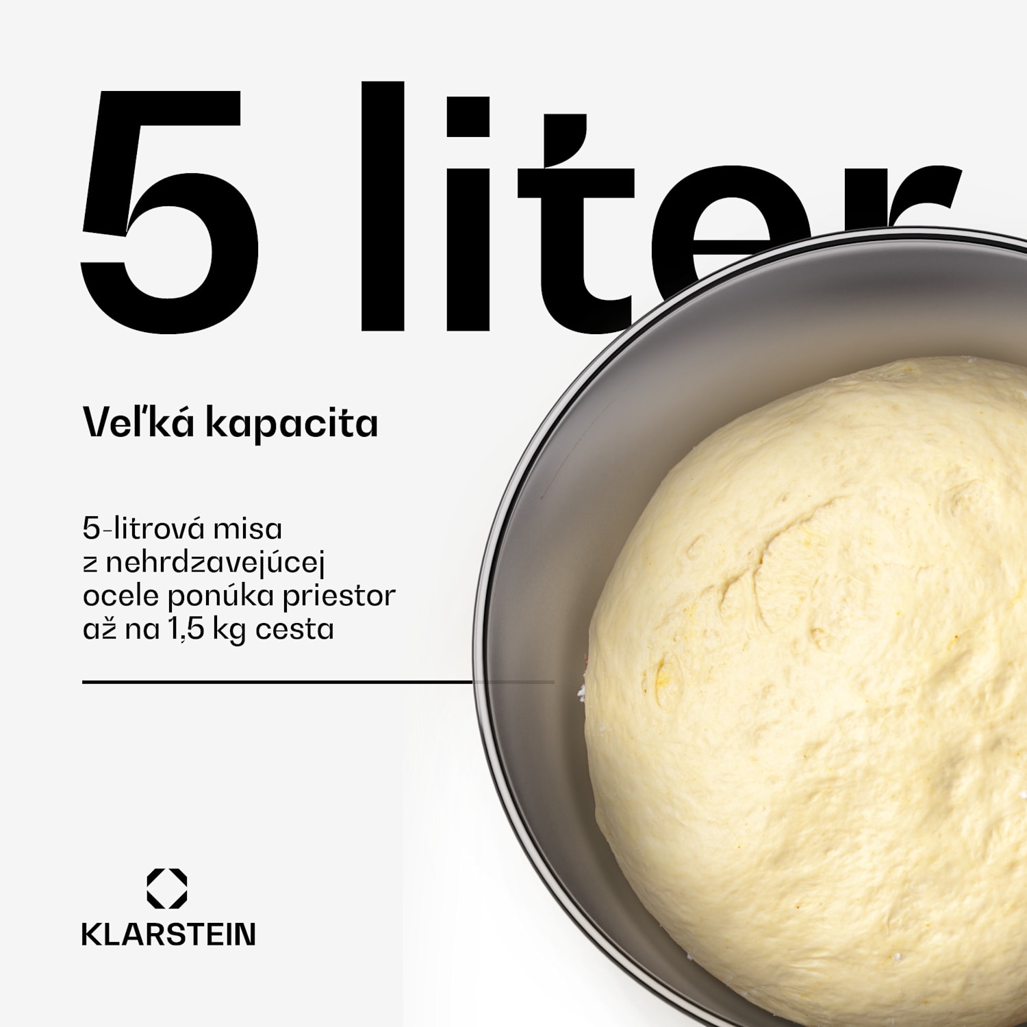 Chiara misa z nehrdzavejúcej ocele, 5 l, vhodná do umývačky riadu, ergonomická rukoväť, kompatibilná, nehrdzavejúca