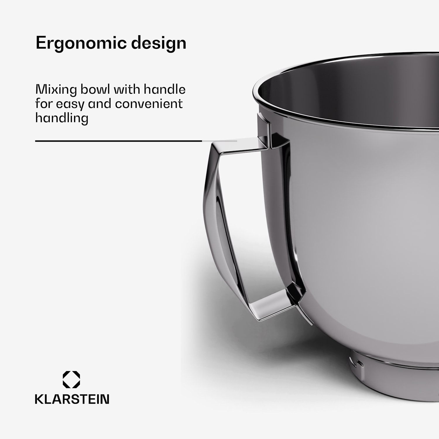 Chiara roestvrijstalen kom | 5 L | vaatwasmachinebestendig | ergonomische handgreep | compatibel | roestvrij 
