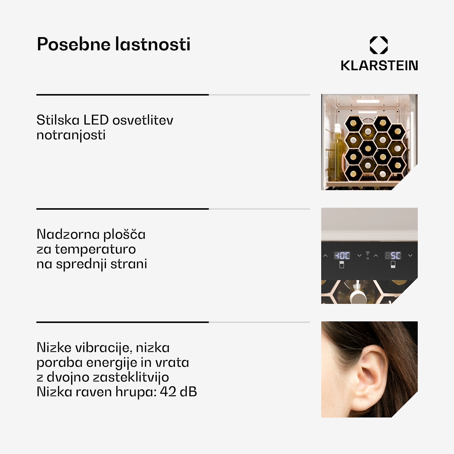 Shirley Wine Cooler + Freezer, 2-in-1-Gerät, Vintage, 2 Kühlzonen, 60 Flaschen 60_bottles | 2 | Srebrni krom