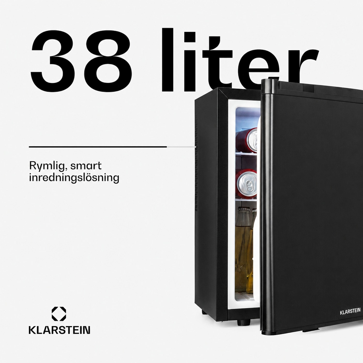 Happy Hour 38 minikyl minibar dryckeskyl 38 liter 26 dB 38 L | C | Svart