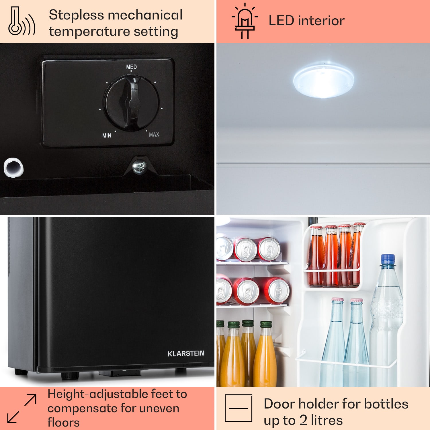 Happy Hour 38, mini hladilnik, minibar, hladilnik za pijačo, 38 litrov, 26 dB 38 Ltr | Črna