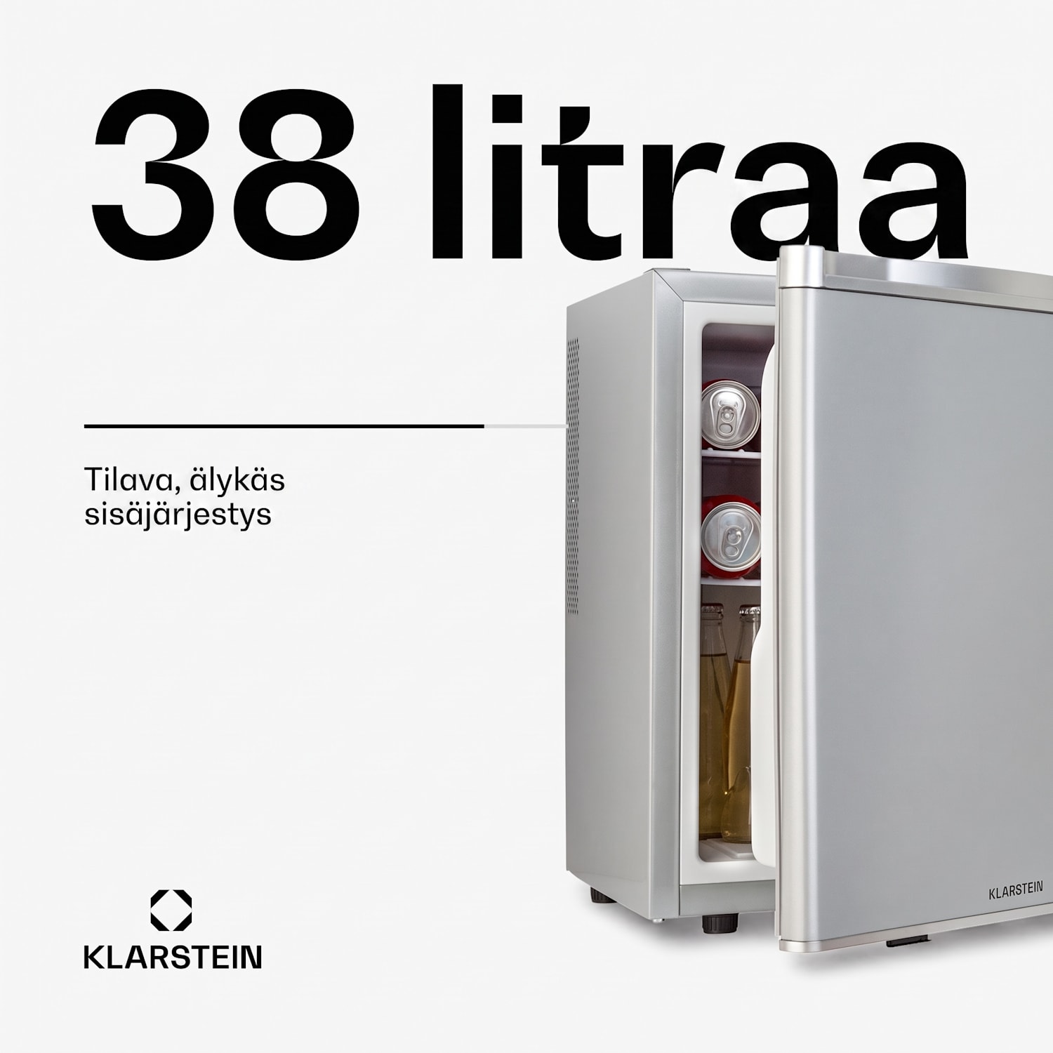 Happy Hour 38 minijääkaappi minibaari juomajääkaappi 38 l 26 dB 38 l | C | Hopea