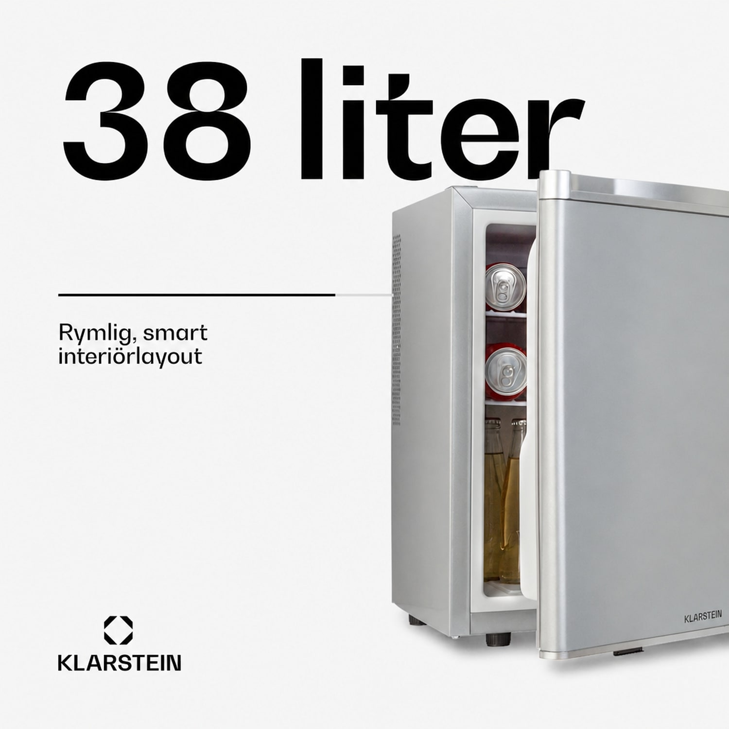 Happy Hour 38 minikyl minibar dryckeskyl 38 liter 26 dB 38 L | C | Silver