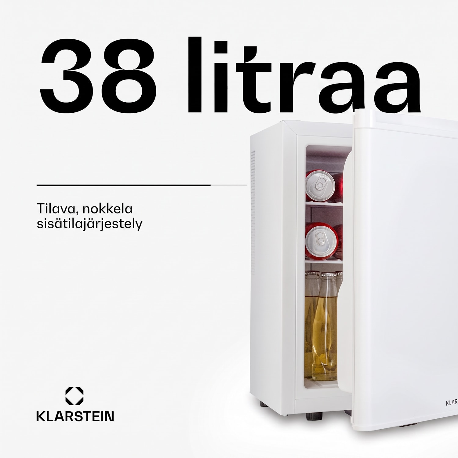 Happy Hour 38 minijääkaappi minibaari 38 litraa 26 dB 38 l | C | Valkoinen