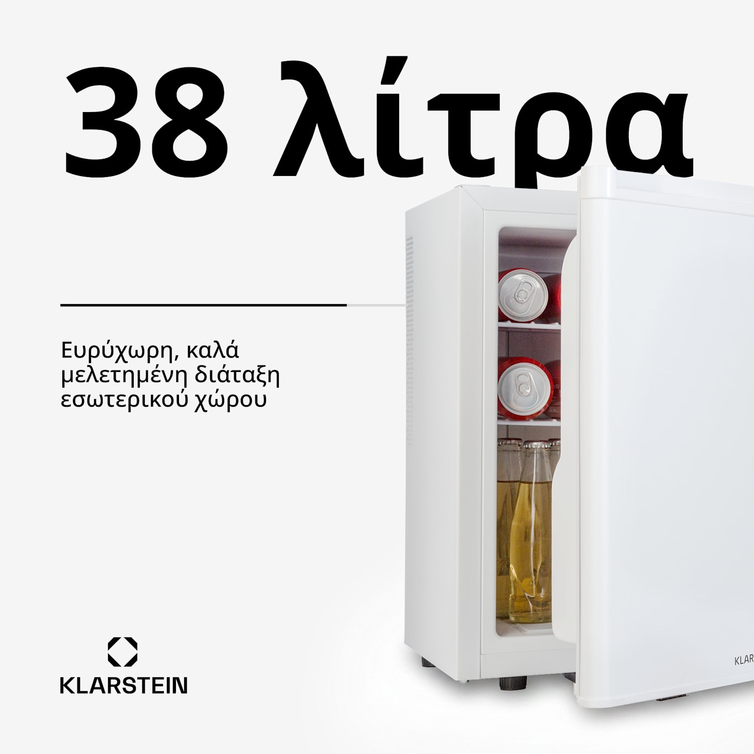 Happy Hour 38, μίνι ψυγείο, μίνι μπαρ, 38 λίτρα, 26 dB 38 Ltr | ντο | Λευκό