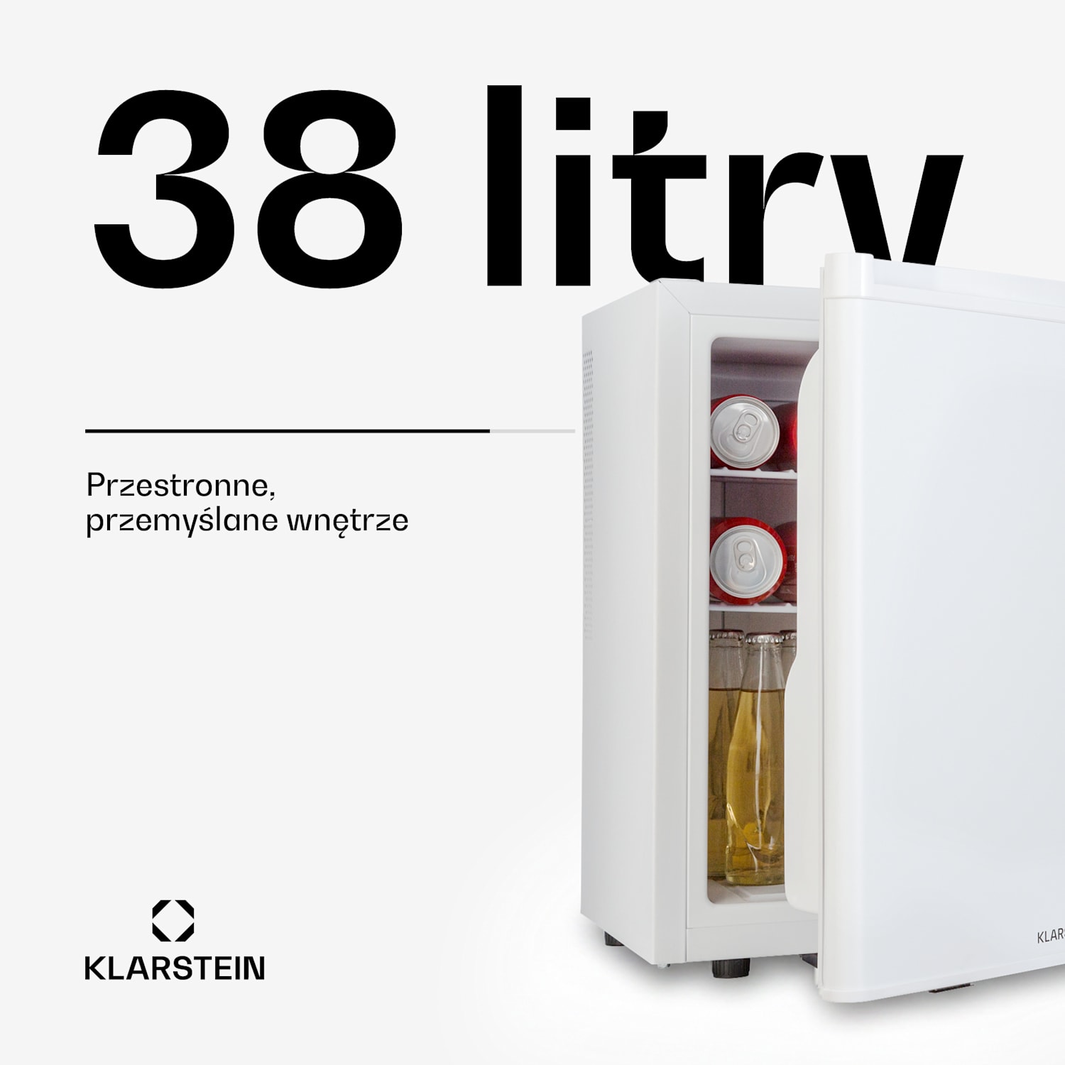 Minilodówka Happy Hour 38 minibar 38 litrów 26 dB 38 Ltr | C | Biały