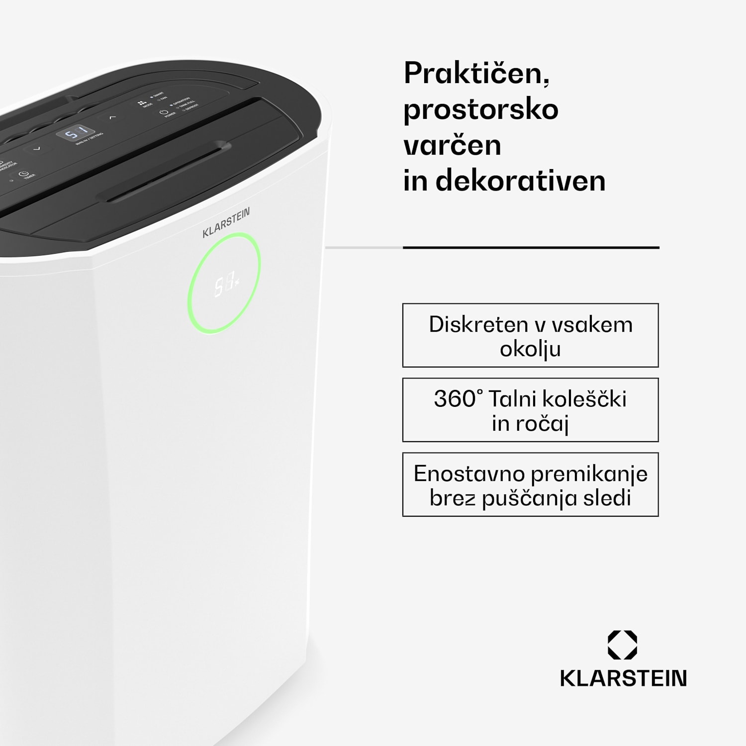 DryFy ProConnect 16L razvlaževalnik zraka, 16 l/dan, 18 m², WiFi, Aplikacija, Indikator LED, 24-urni časovnik 16L/24h | Bela | Ne