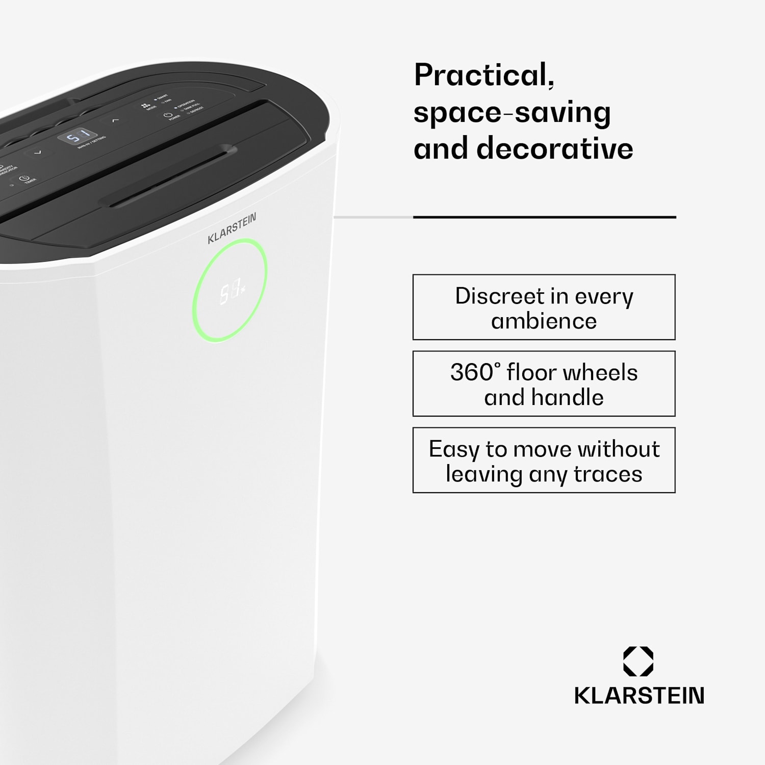 Desumidificador DryFy ProConnect 16L | 16 L/dia | 24 m² | Wi-Fi | App | Indicador LED | Temporizador de 24 horas 