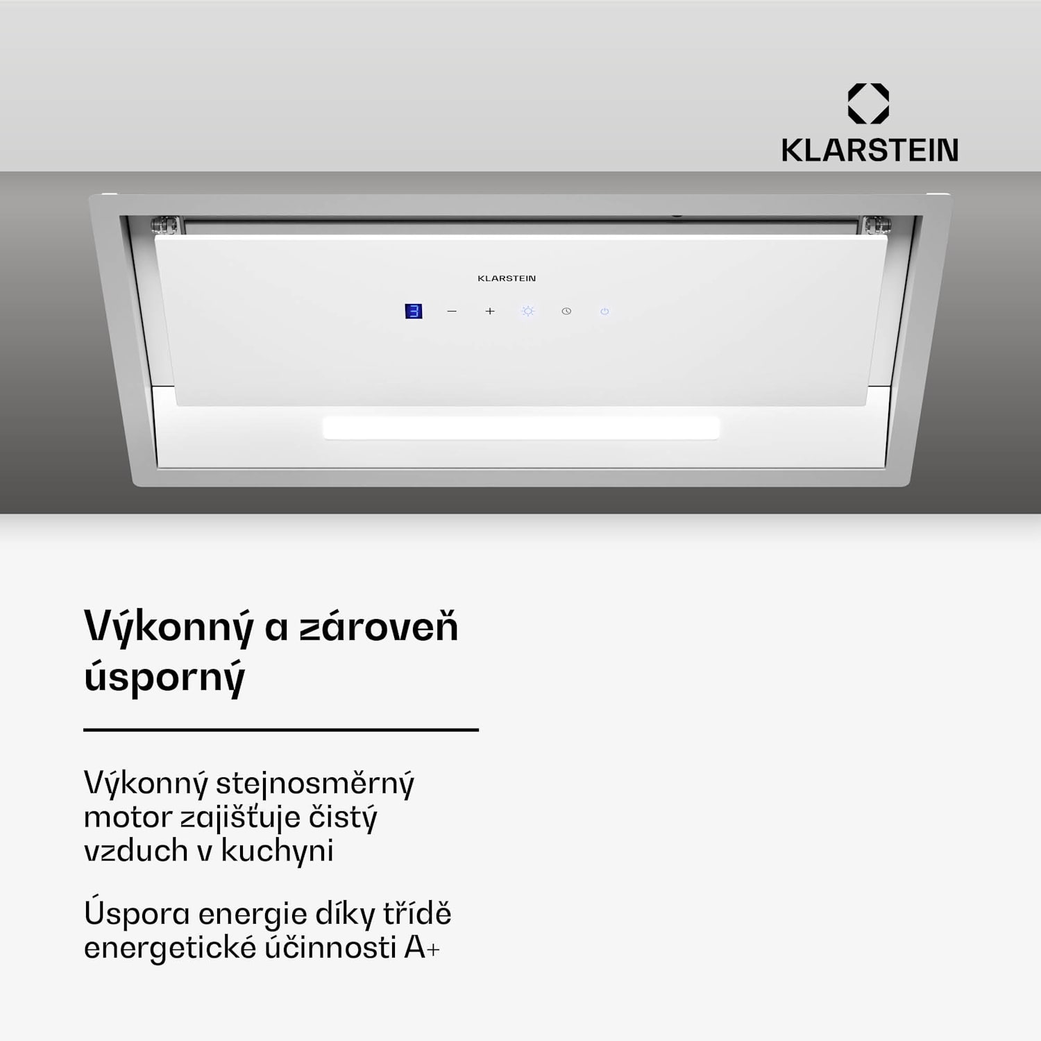 Ventimate digestoř, dotykové ovládání, odsávání/recirkulace, EEK A+, 3 úrovně, LED, tichý 60 cm | Bílá