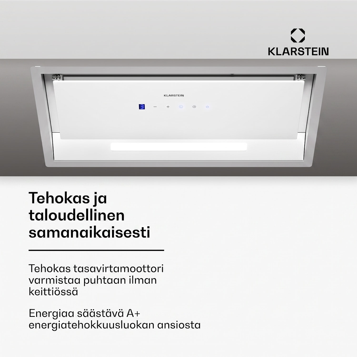 Ventimate liesituuletin | kosketusohjaus | poistoilma/kiertoilma | energiatehokkuusluokka A+ | 3 tasoa | LED | hiljainen 60 cm | Valkoinen