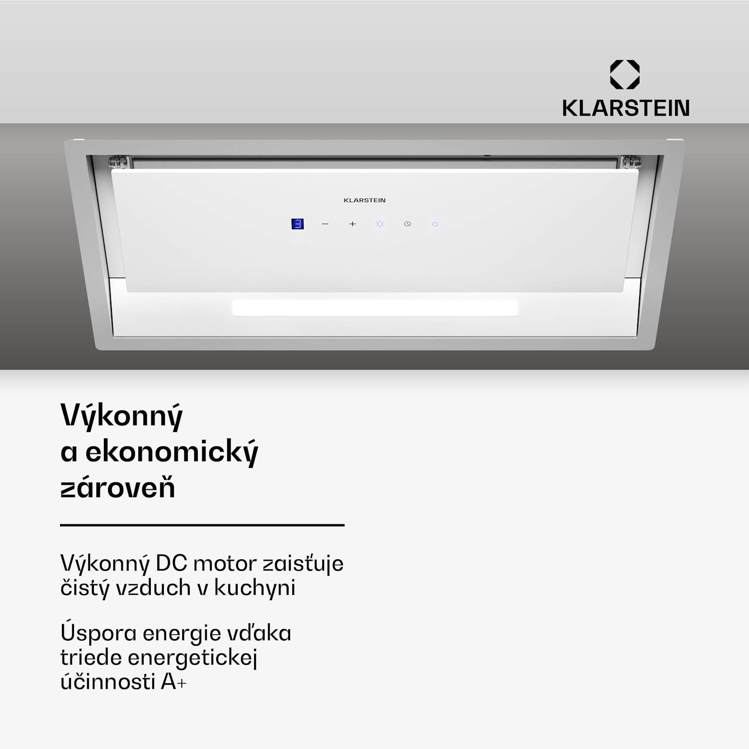 Ventimate digestor, dotykové ovládanie, odsávanie/recirkulácia, EEK A+, 3 úrovne, LED, tichý 60 cm | Biela