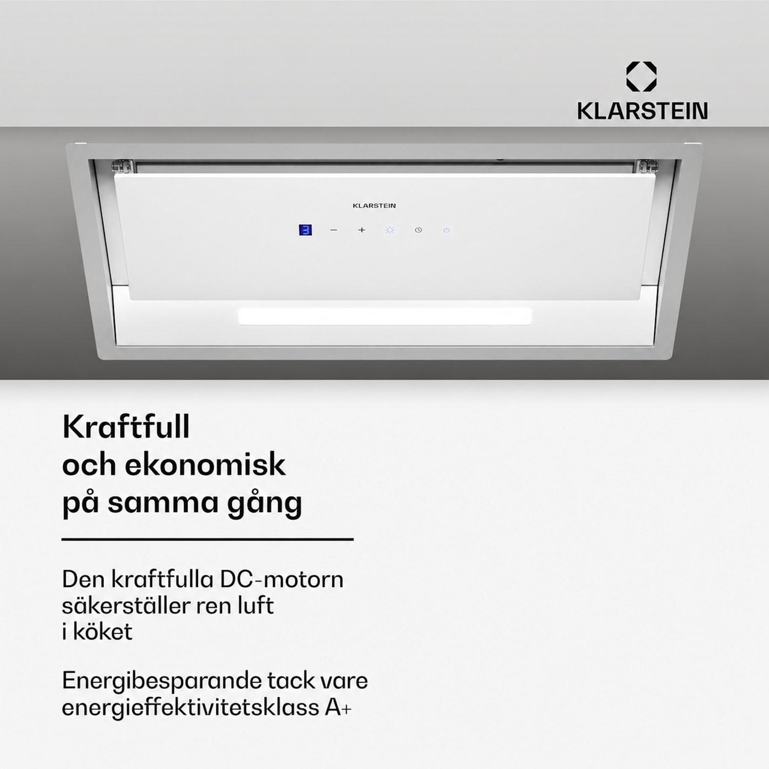 Ventimate köksfläkt | touchkontroll | frånluft/cirkulationsdrift | EEK A+ | 3 nivåer | LED | tyst 