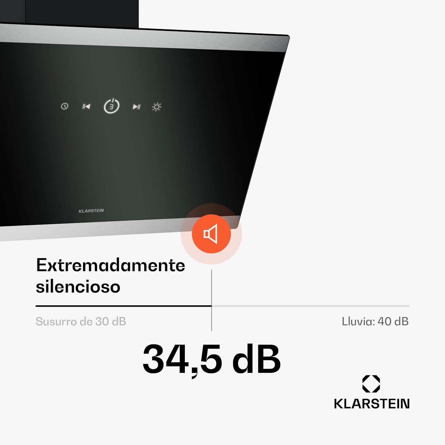 Campana extractora FlashLine | A++ | 524m³/h | 3 niveles | táctil | silenciosa | LED | extracción/recirculación | 100 W 60 cm | Negro | Negro