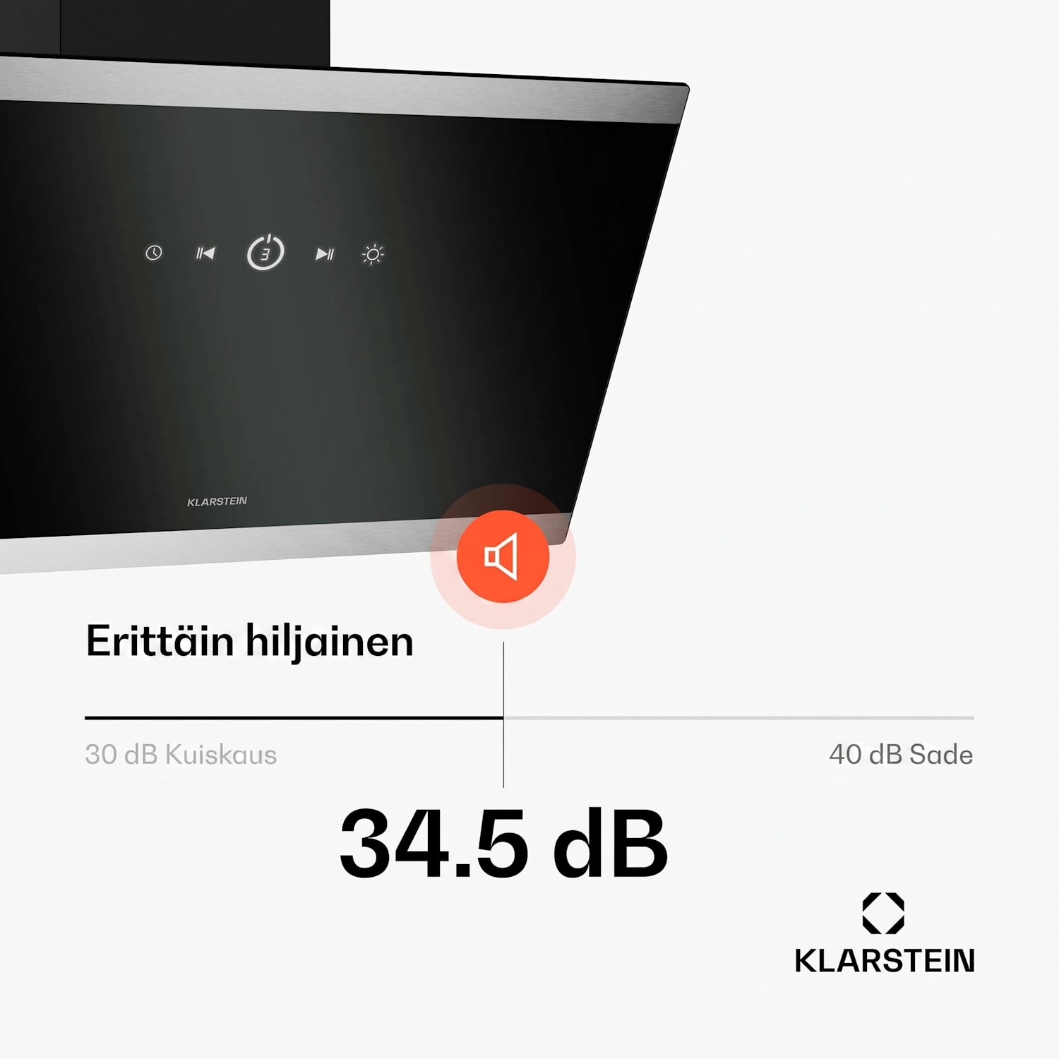 FlashLine-liesituuletin | A++ | 578 m³/h | 3 tasoa | kosketus | hiljainen | LED | ilmanpoisto/kiertoilma | 100 W 60 cm | Musta | Hopea